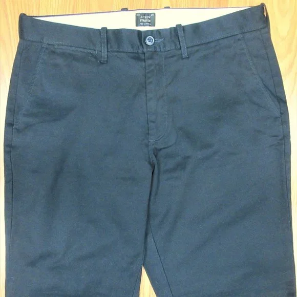 32x30 J.CREW 770 SKINNY FIT 100% COTTON PANTS BLACK Sz 32W x 30L - Picture 3 of 5
